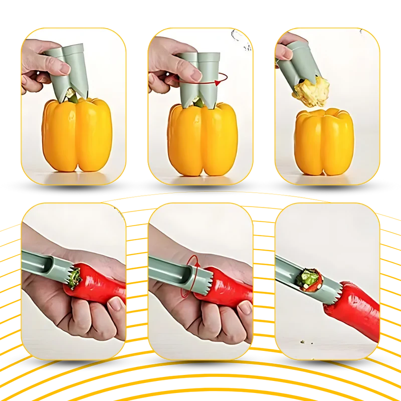 Harmloser Obst- und Paprika-Entkerner