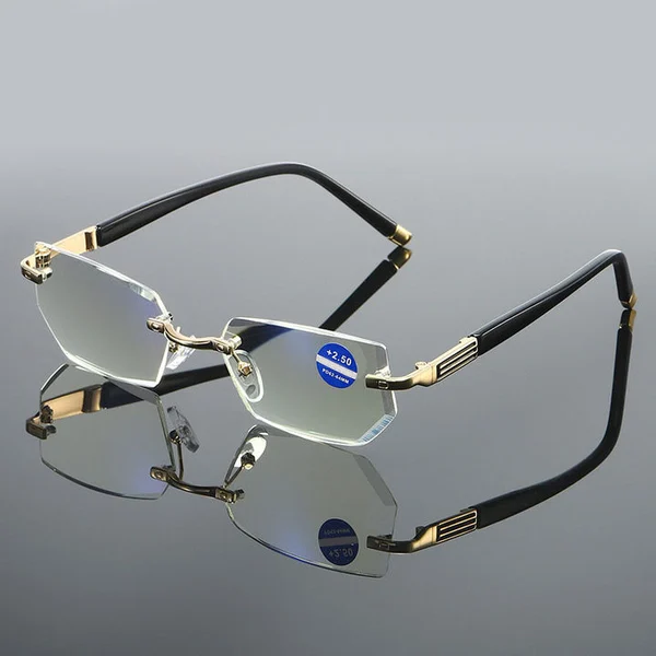 Skanto | Neu 2024: Hochharte Blaulichtfilter-Saphir-Lesebrille mit Dual-Fokus und intelligenter Lesefunktion