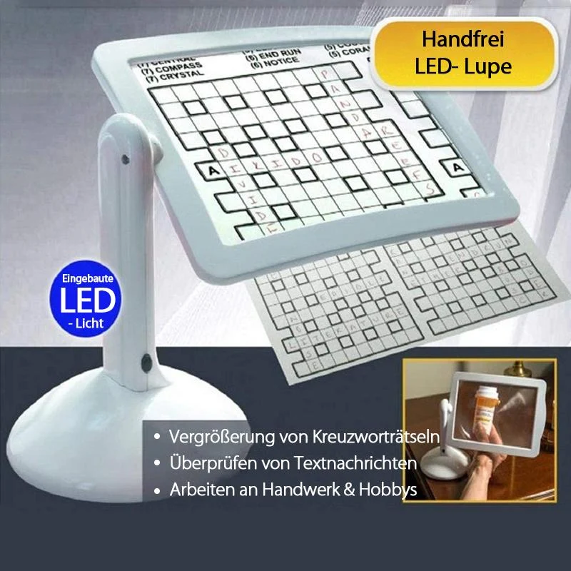 Skanto | Freihändige Desktop-Lupe mit LED