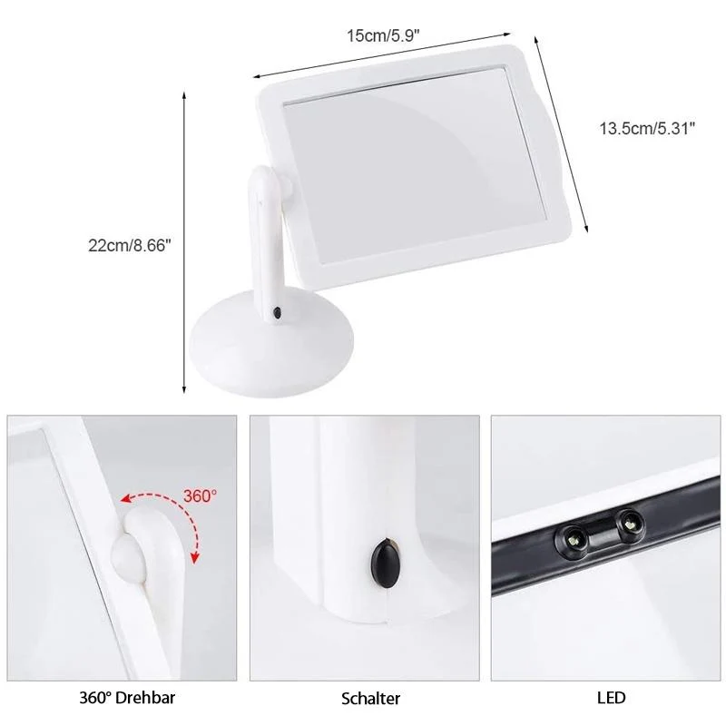 Skanto | Freihändige Desktop-Lupe mit LED