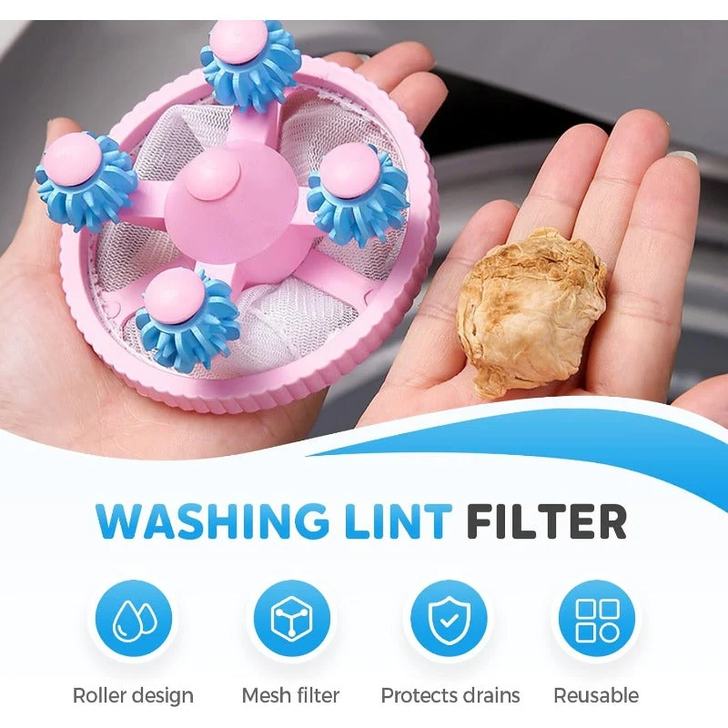 4+4 GRATIS | LintAway™ | Waschmaschinen-Fusselfänger – Entfernt Tierhaare & Fussel, Schützt Kleidung & Maschine
