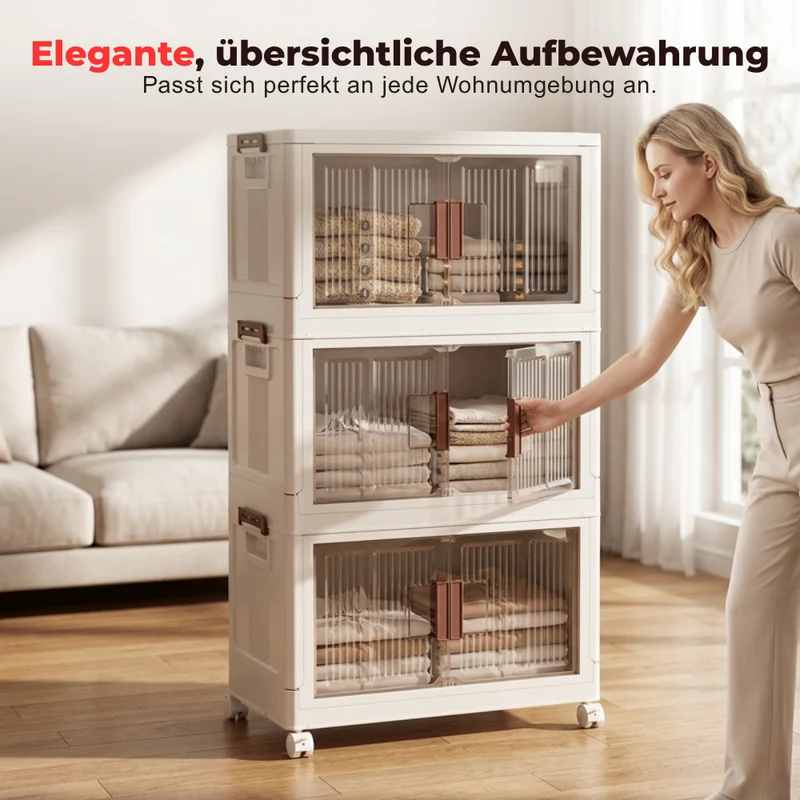 50% RABATT | VersaNest™ | Faltbares Aufbewahrungssystem mit Magnettüren & Rollen