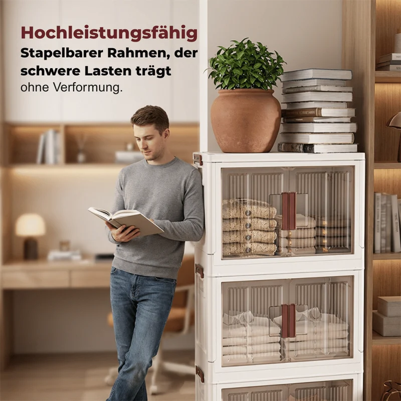 50% RABATT | VersaNest™ | Faltbares Aufbewahrungssystem mit Magnettüren & Rollen