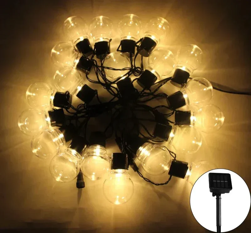 Skanto | LED Solar Lichterkette für Außenbereiche – Umweltfreundliche Garten- & Terrassenbeleuchtung
