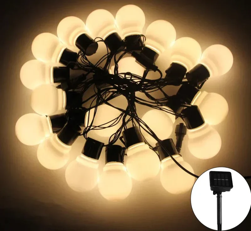 Skanto | LED Solar Lichterkette für Außenbereiche – Umweltfreundliche Garten- & Terrassenbeleuchtung