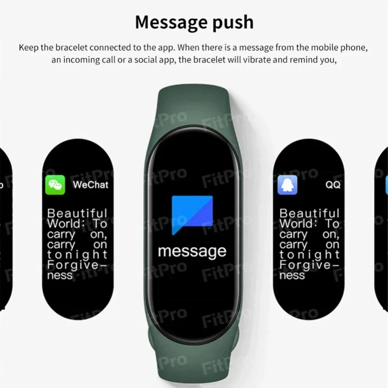 Skanto | M7 Smartwatch Herren Damen Smart Band Herzfrequenz Smartwatch Fitness Tracker Blutdruck Sport Smart Armband für Xiaomi iPhone