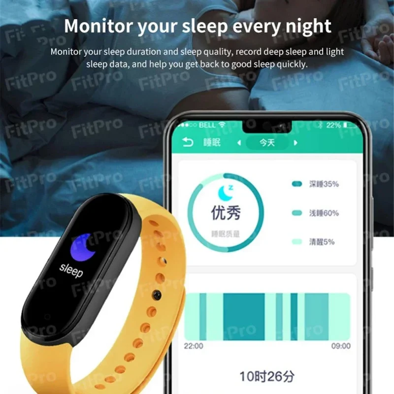 Skanto | M7 Smartwatch Herren Damen Smart Band Herzfrequenz Smartwatch Fitness Tracker Blutdruck Sport Smart Armband für Xiaomi iPhone