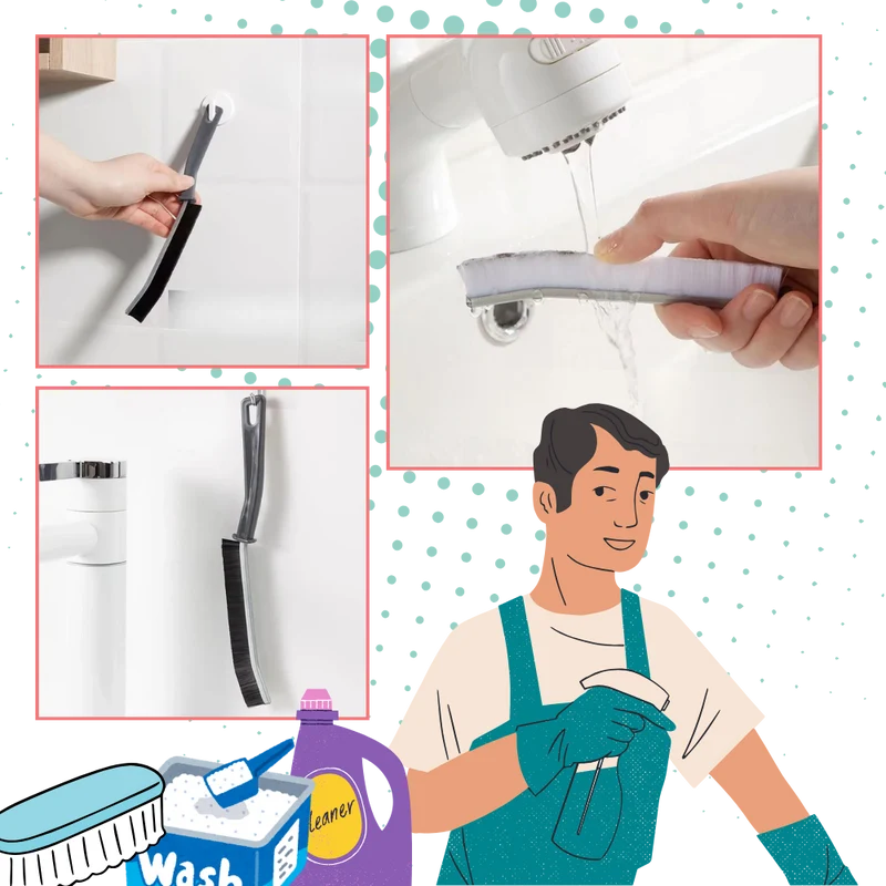 Ergonomische Weichbürste zur Fugenreinigung