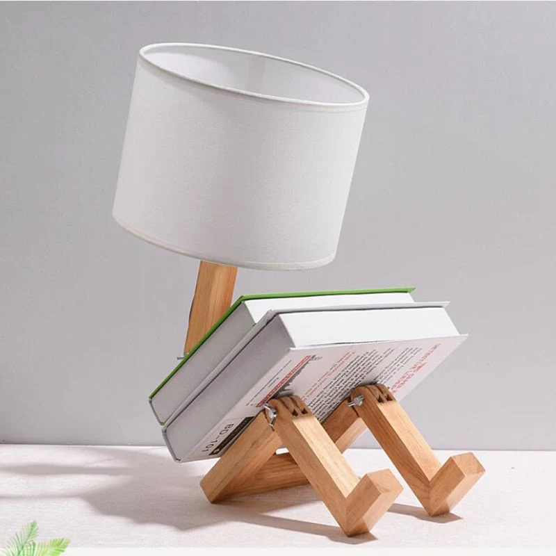 Skanto | Roboter Holz Schreibtischlampe