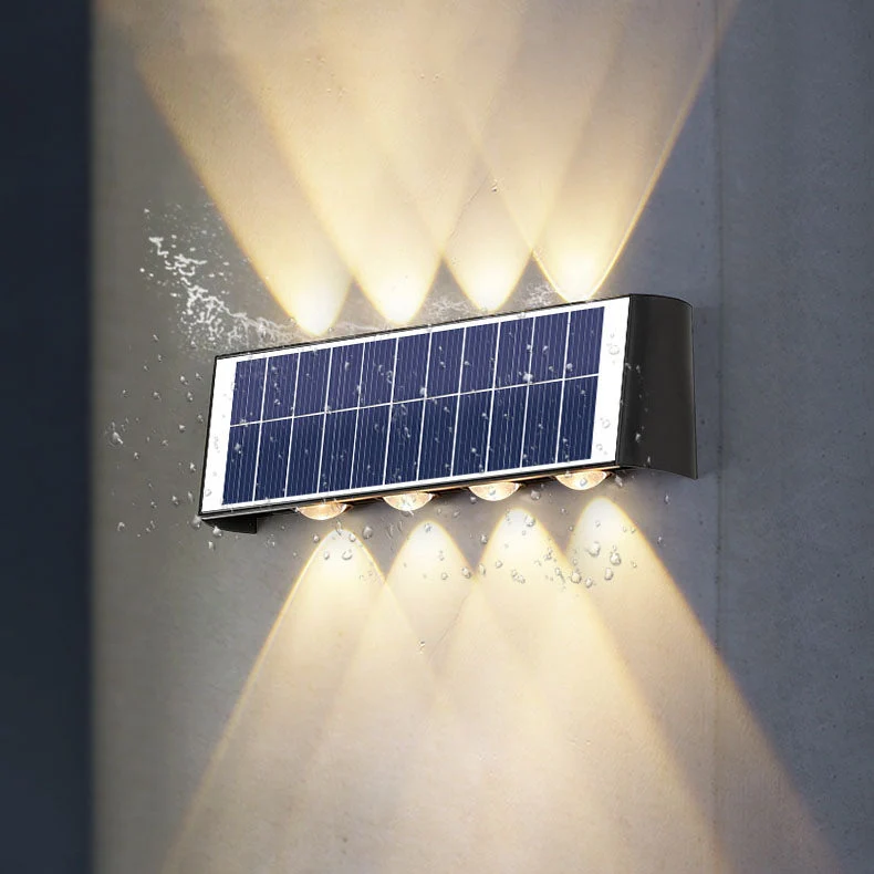 Skanto | Moderne Einfache Solarleuchte Wasserdichte Rechteckige ABS PMMA LED Wandleuchte für die Terrasse im Freien