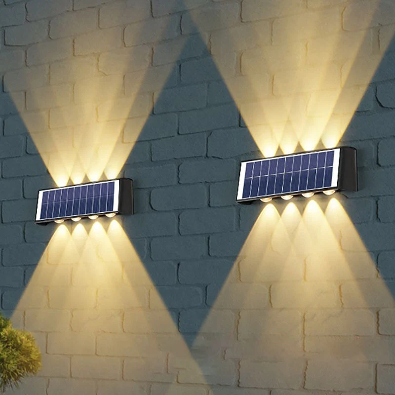 Skanto | Moderne Einfache Solarleuchte Wasserdichte Rechteckige ABS PMMA LED Wandleuchte für die Terrasse im Freien