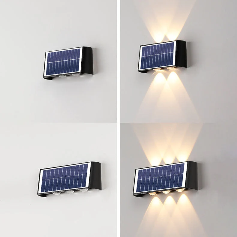 Skanto | Moderne Einfache Solarleuchte Wasserdichte Rechteckige ABS PMMA LED Wandleuchte für die Terrasse im Freien