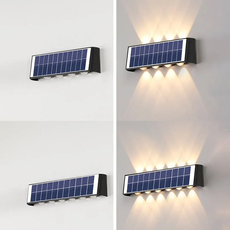 Skanto | Moderne Einfache Solarleuchte Wasserdichte Rechteckige ABS PMMA LED Wandleuchte für die Terrasse im Freien