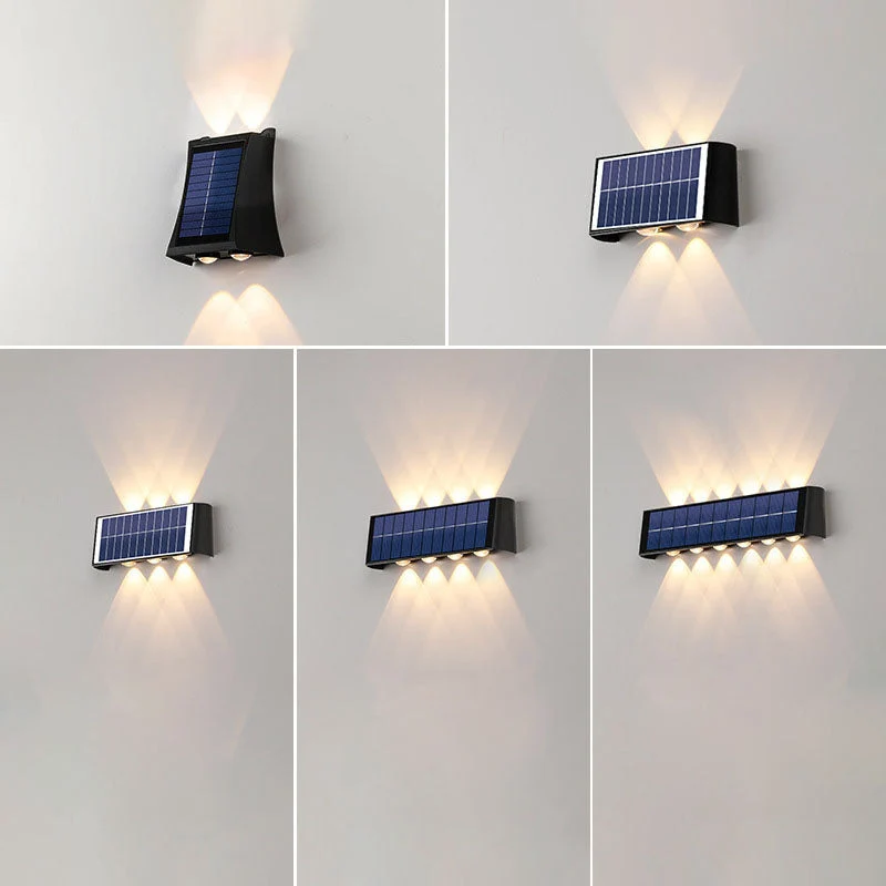 Skanto | Moderne Einfache Solarleuchte Wasserdichte Rechteckige ABS PMMA LED Wandleuchte für die Terrasse im Freien