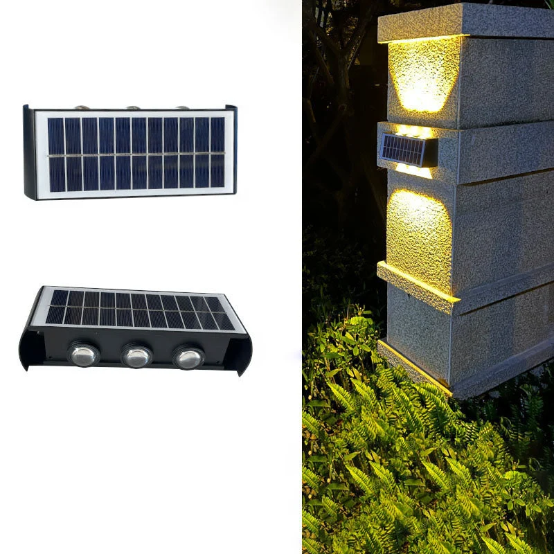 Skanto | Moderne Einfache Solarleuchte Wasserdichte Rechteckige ABS PMMA LED Wandleuchte für die Terrasse im Freien