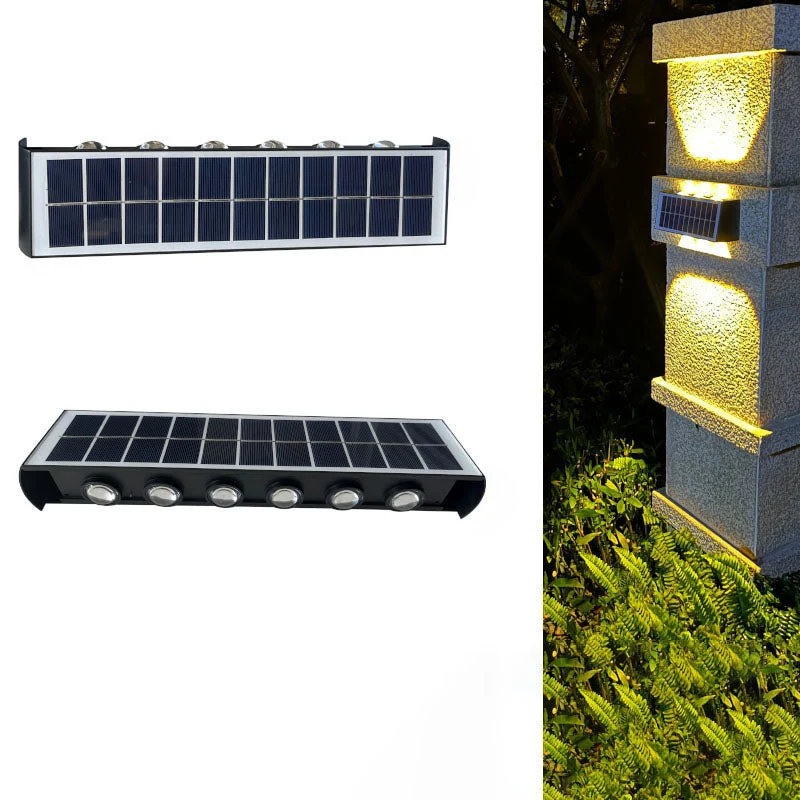 Skanto | Moderne Einfache Solarleuchte Wasserdichte Rechteckige ABS PMMA LED Wandleuchte für die Terrasse im Freien
