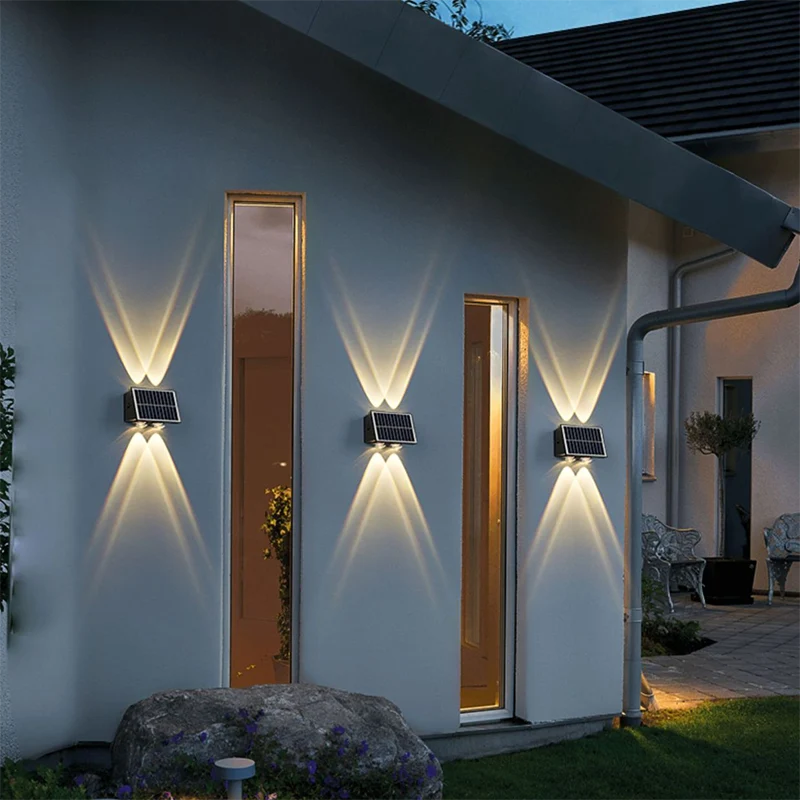 Skanto | Moderne Einfache Solarleuchte Wasserdichte Rechteckige ABS PMMA LED Wandleuchte für die Terrasse im Freien