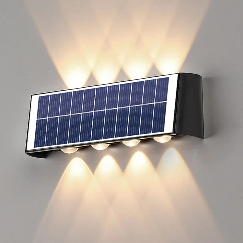 Skanto | Moderne Einfache Solarleuchte Wasserdichte Rechteckige ABS PMMA LED Wandleuchte für die Terrasse im Freien