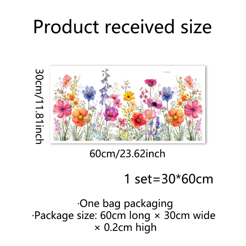 BloomVista™ | Fensteraufkleber – Wildblumen & Schmetterlinge, wiederverwendbar & rückstandsfrei
