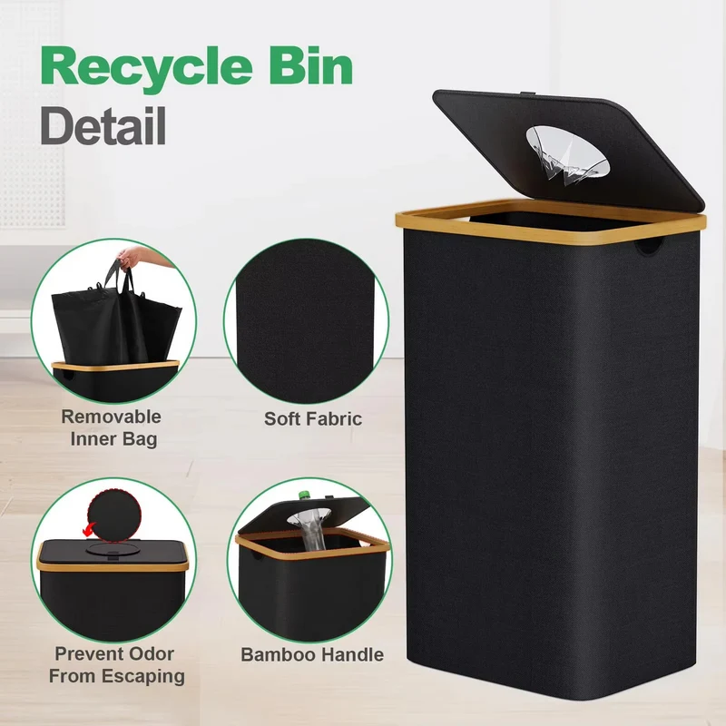 EcoBasket™ | Recyclingkorb 100L – Faltbarer Flaschensammler mit Rahmen & waschbarem Sack