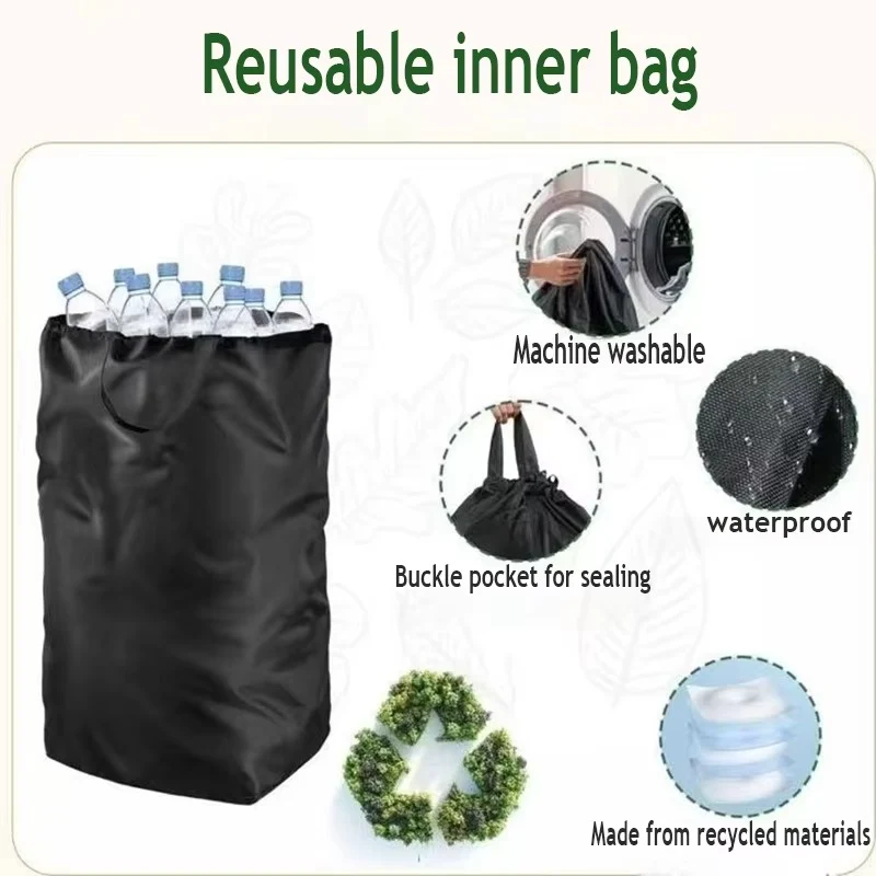 EcoBasket™ | Recyclingkorb 100L – Faltbarer Flaschensammler mit Rahmen & waschbarem Sack