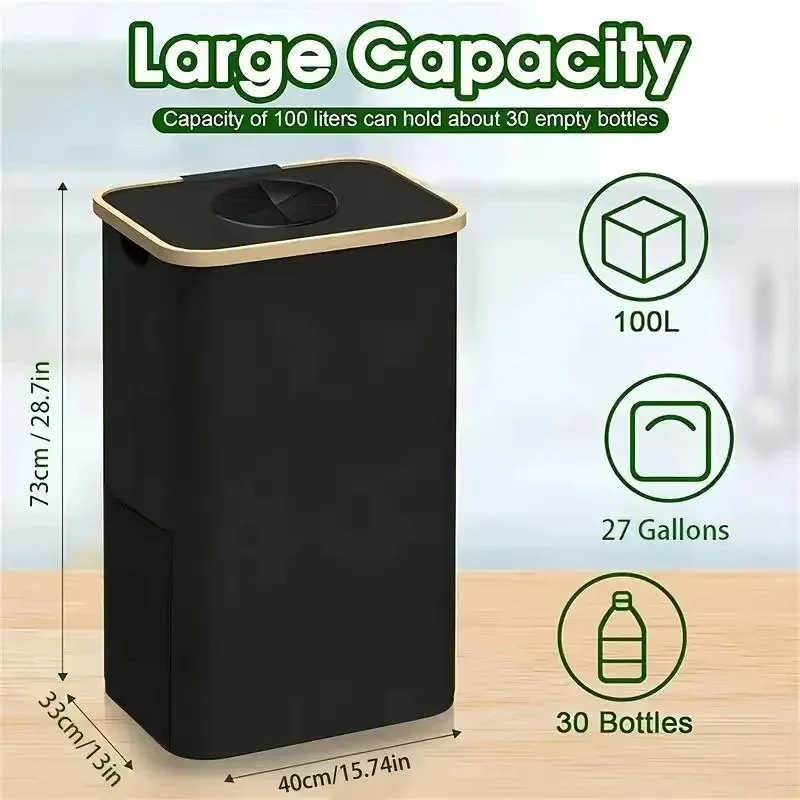 EcoBasket™ | Recyclingkorb 100L – Faltbarer Flaschensammler mit Rahmen & waschbarem Sack
