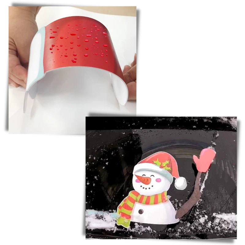 Scheibenwischer-Aufkleber mit Weihnachtsmotiven