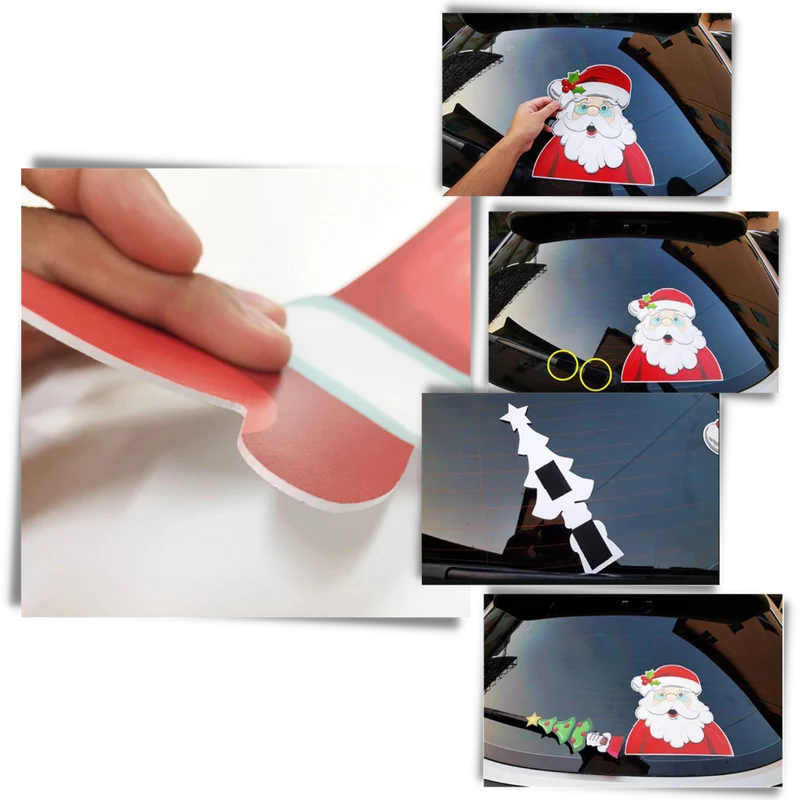 Scheibenwischer-Aufkleber mit Weihnachtsmotiven