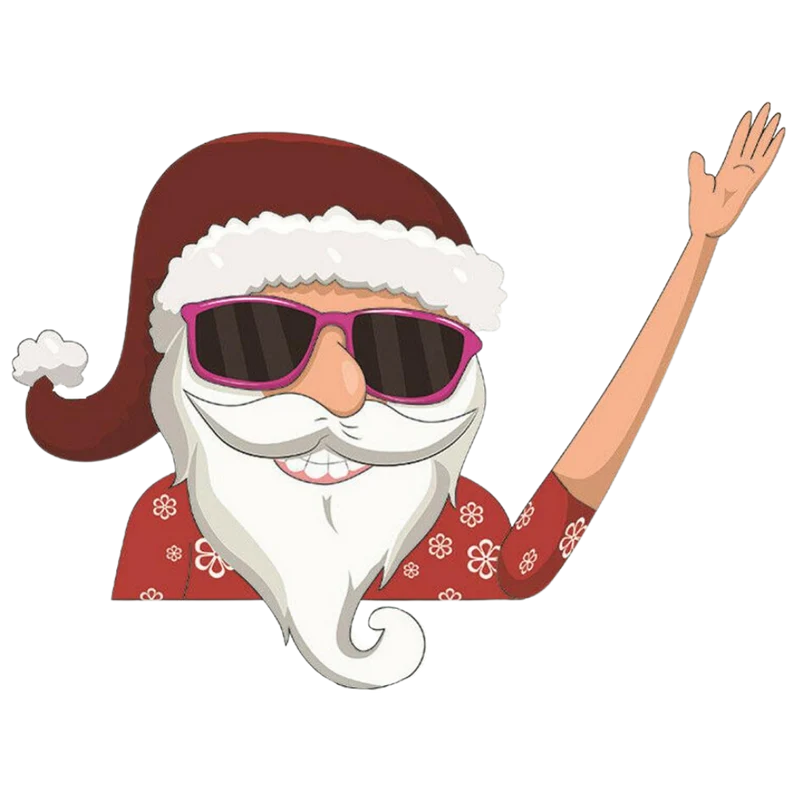 Scheibenwischer-Aufkleber mit Weihnachtsmotiven