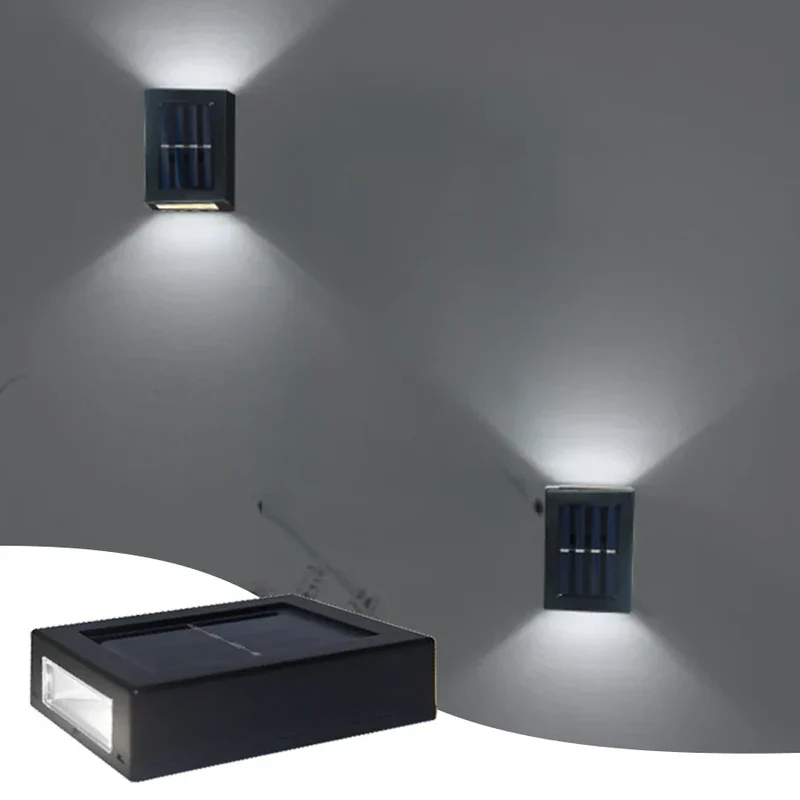 Skanto | Wasserdichte LED-Solar-Wandleuchte: Up- und Down-Beleuchtung für Balkon, Garten, Weg und Landschaft