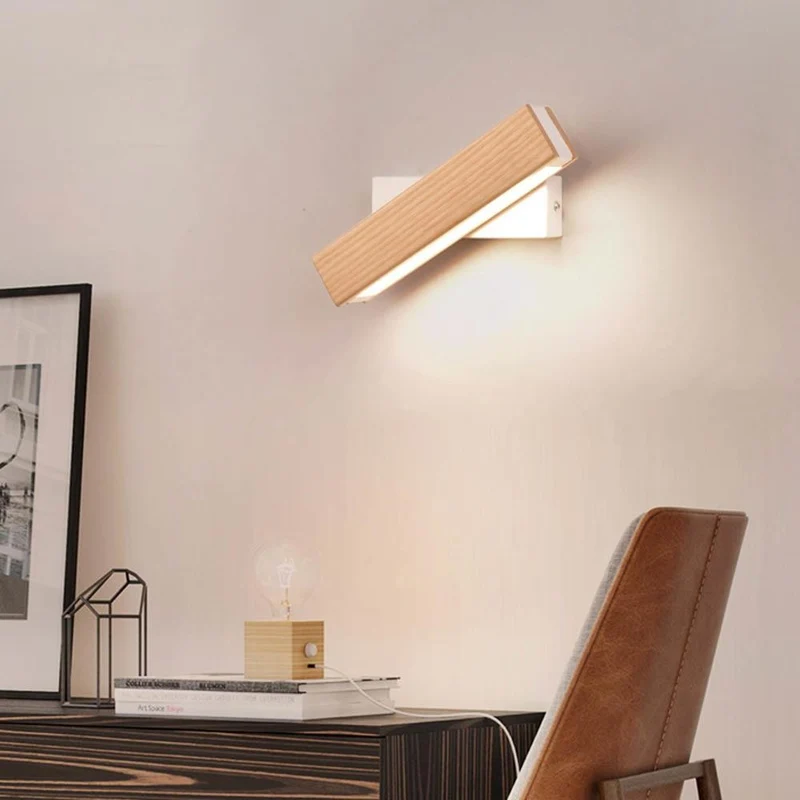 Skanto | Drehbare Holz-LED-Wandlampe - Jasper