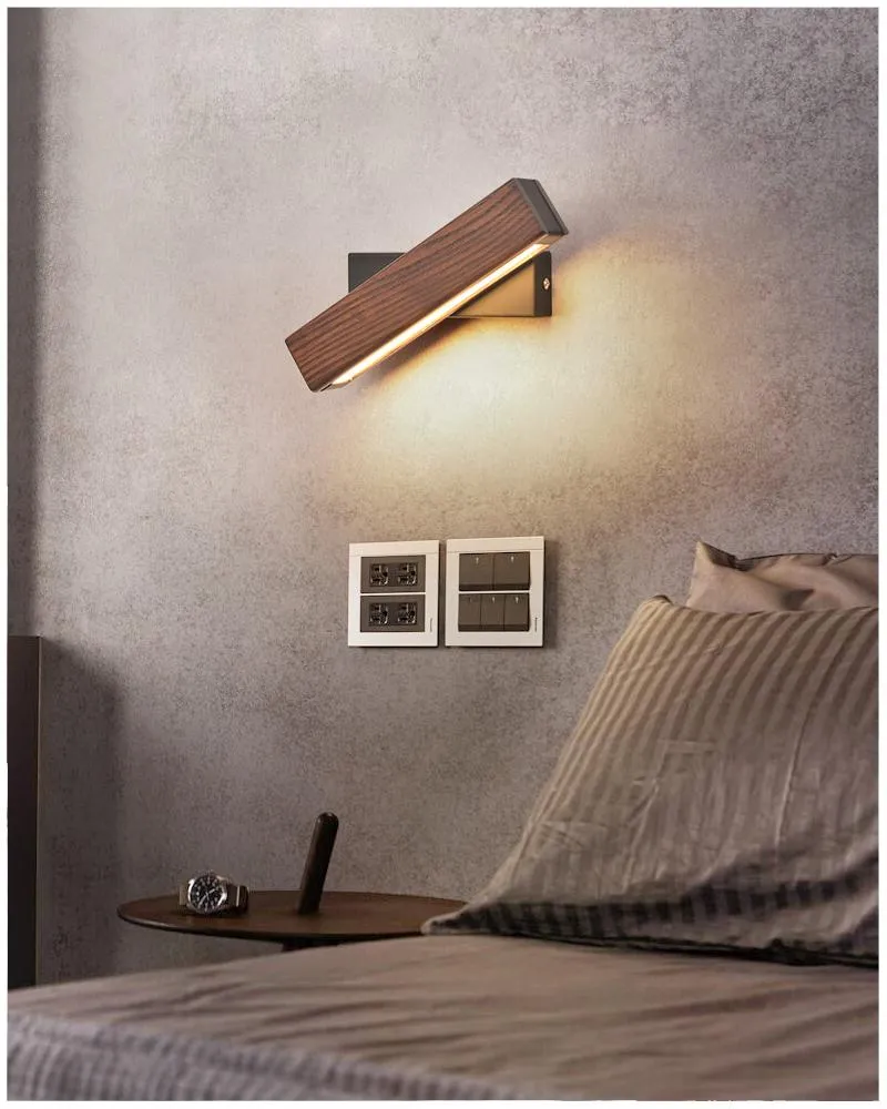 Skanto | Drehbare Holz-LED-Wandlampe - Jasper