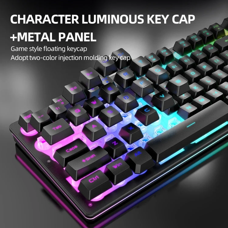 Skanto | Attack Shark T3RGB RGB beleuchtete kabellose Tastatur- und Maus-Kombination (Schwarz)