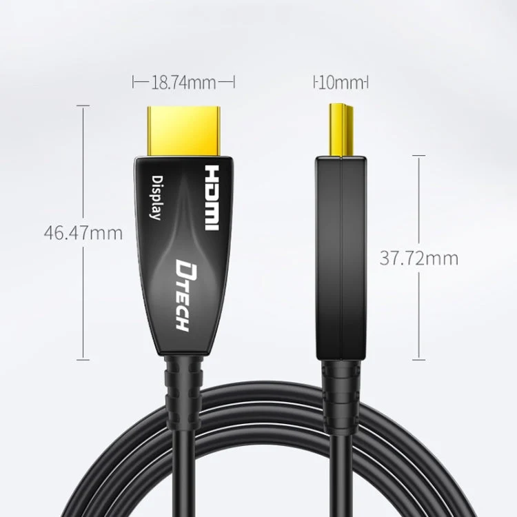 Skanto | DTECH HDMI 2.0 Version Glasfaserkabel 4K 60Hz Großbild-TV-Engineering-Verkabelung, Länge: 10m