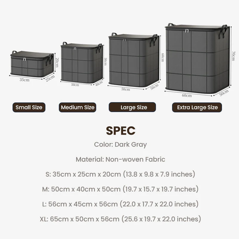 SpaceSaver™ | Aufbewahrungstasche – Extra groß, robust & faltbar für Kleidung, Decken & Kissen
