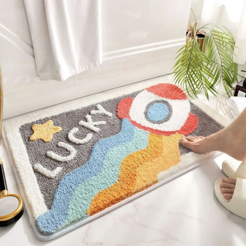 DryStep™ | Badezimmermatte – Saugstark, rutschfest & weich mit Raketen Design