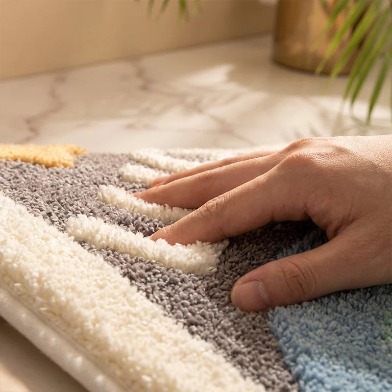 DryStep™ | Badezimmermatte – Saugstark, rutschfest & weich mit Raketen Design
