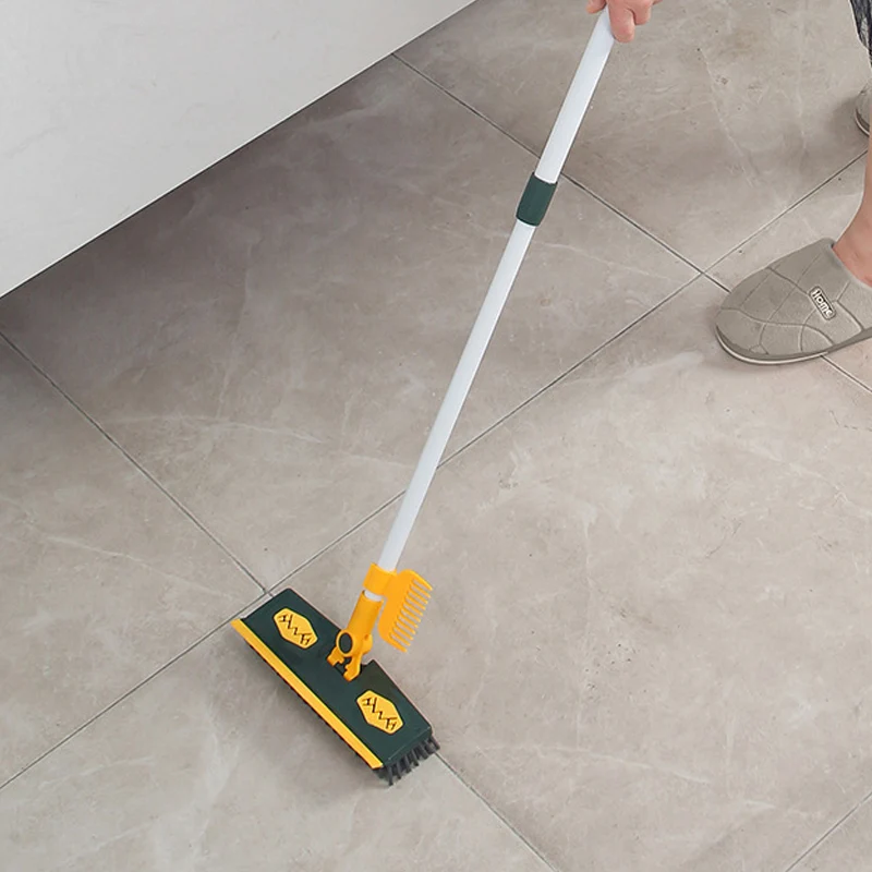 ScrubaEase™ | Bodenreiniger mit Teleskopgriff – 180° Drehkopf & Abzieher für streifenfreie Reinigung