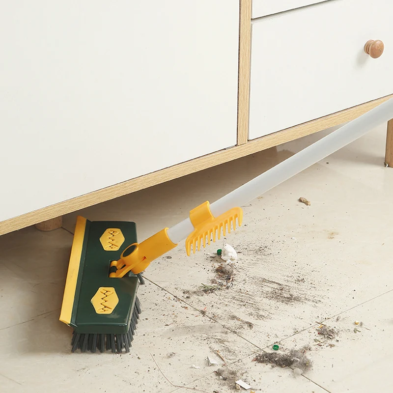 ScrubaEase™ | Bodenreiniger mit Teleskopgriff – 180° Drehkopf & Abzieher für streifenfreie Reinigung