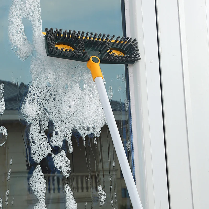 ScrubaEase™ | Bodenreiniger mit Teleskopgriff – 180° Drehkopf & Abzieher für streifenfreie Reinigung