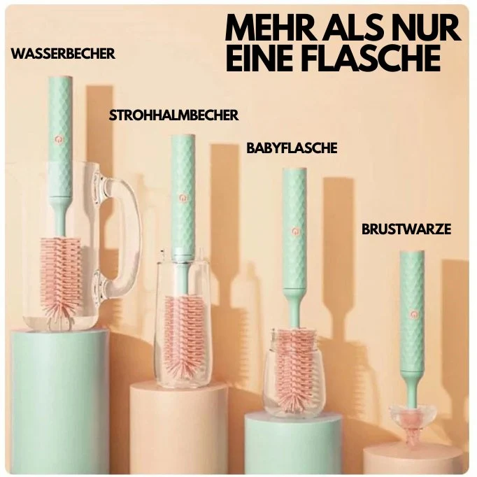 CleanEase360™ | Müheloses 360° rotierendes Babyflaschen-Reinigungssystem
