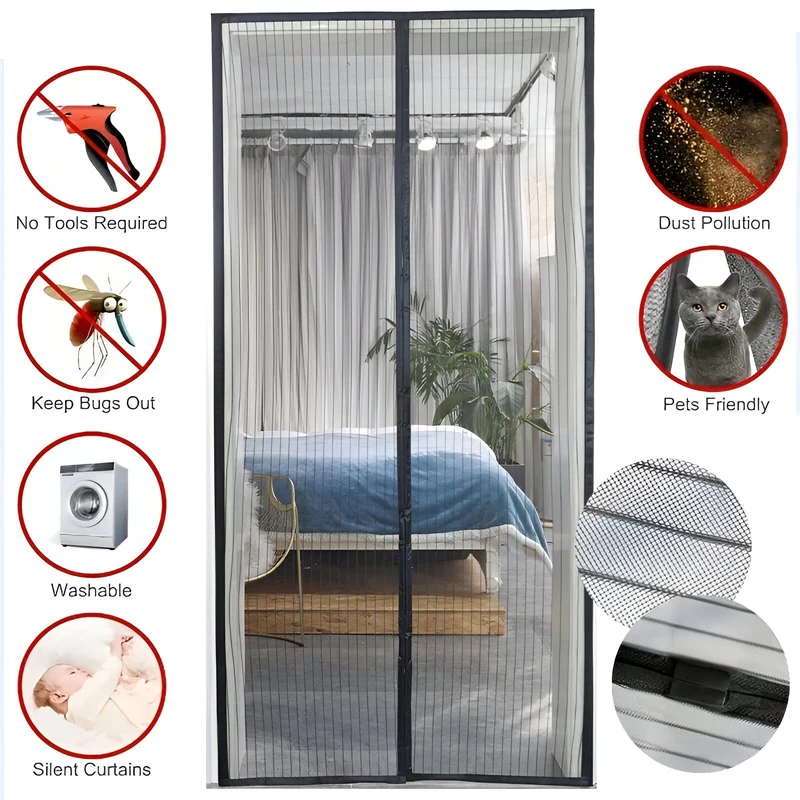 MagniSeal™ | Magnet-Türnetz gegen Insekten – Schließt automatisch