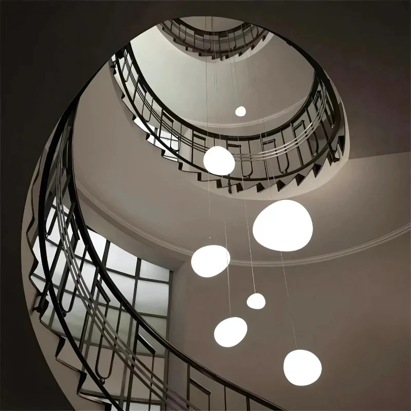 Skanto | GloStone | Elegante Glas-Kieselstein-Pendelleuchte