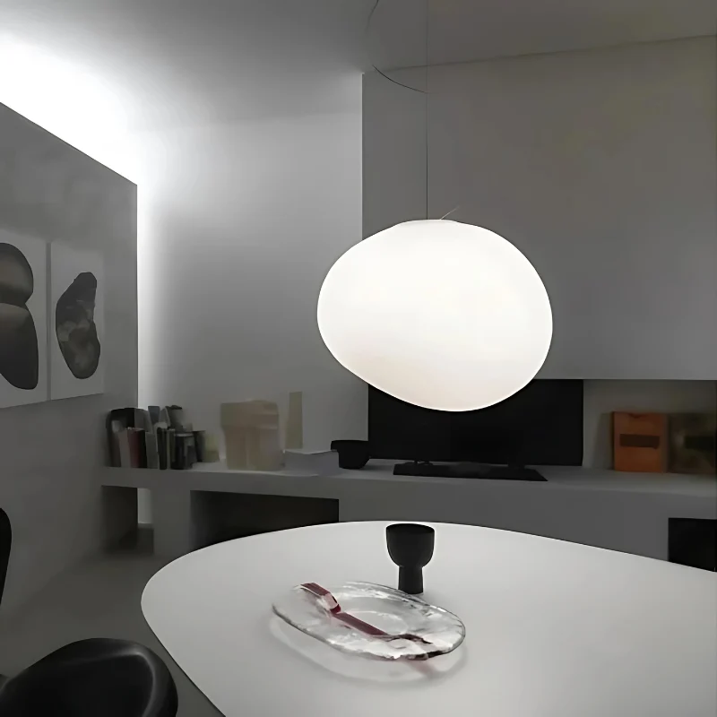 Skanto | GloStone | Elegante Glas-Kieselstein-Pendelleuchte
