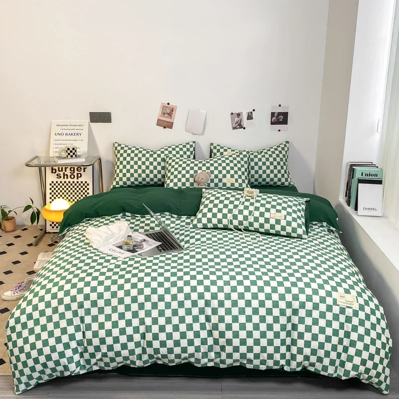 Skanto | KaroSleep | Komplettes Bettwäsche-Set mit Kissenbezug