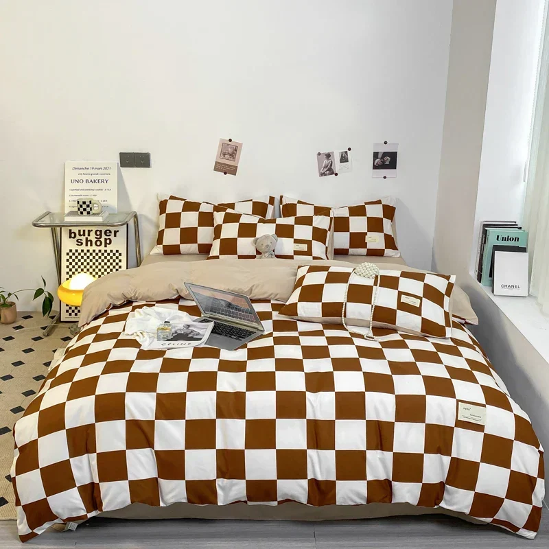 Skanto | KaroSleep | Komplettes Bettwäsche-Set mit Kissenbezug