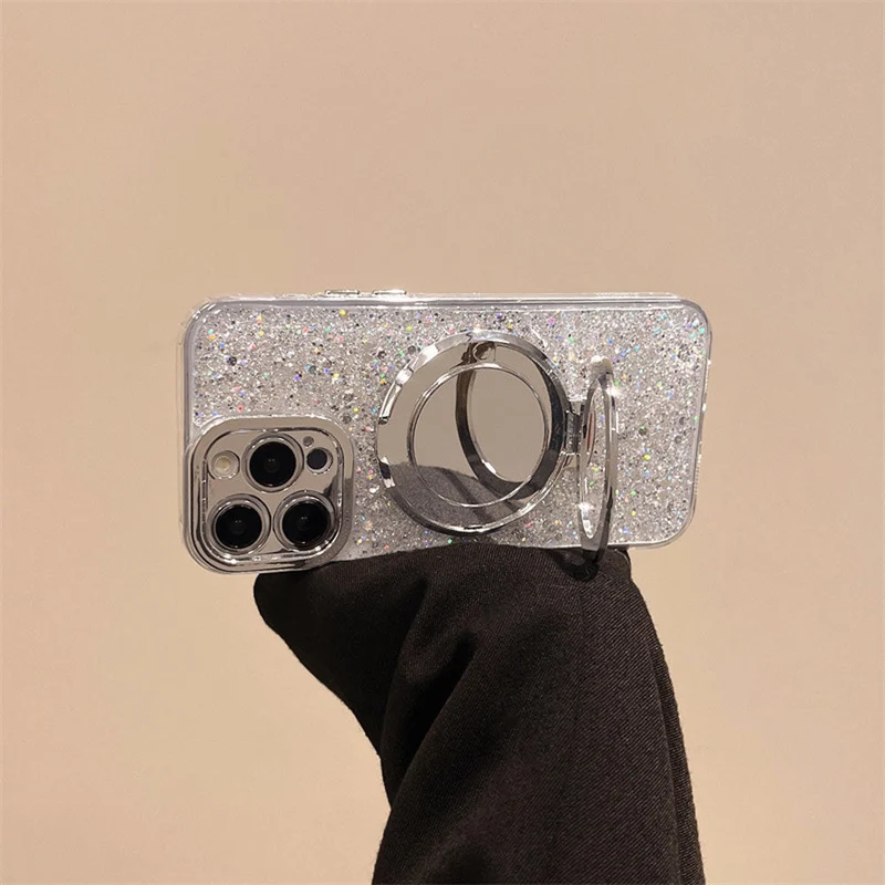 Skanto | Silber Glitzer Spiegel MagSafe