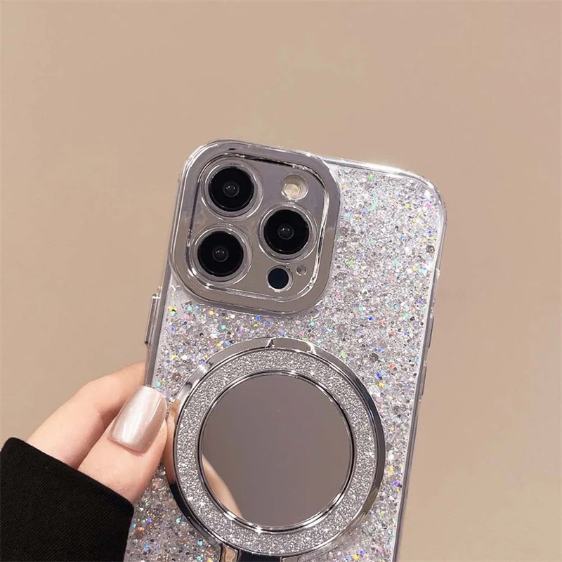 Skanto | Silber Glitzer Spiegel MagSafe
