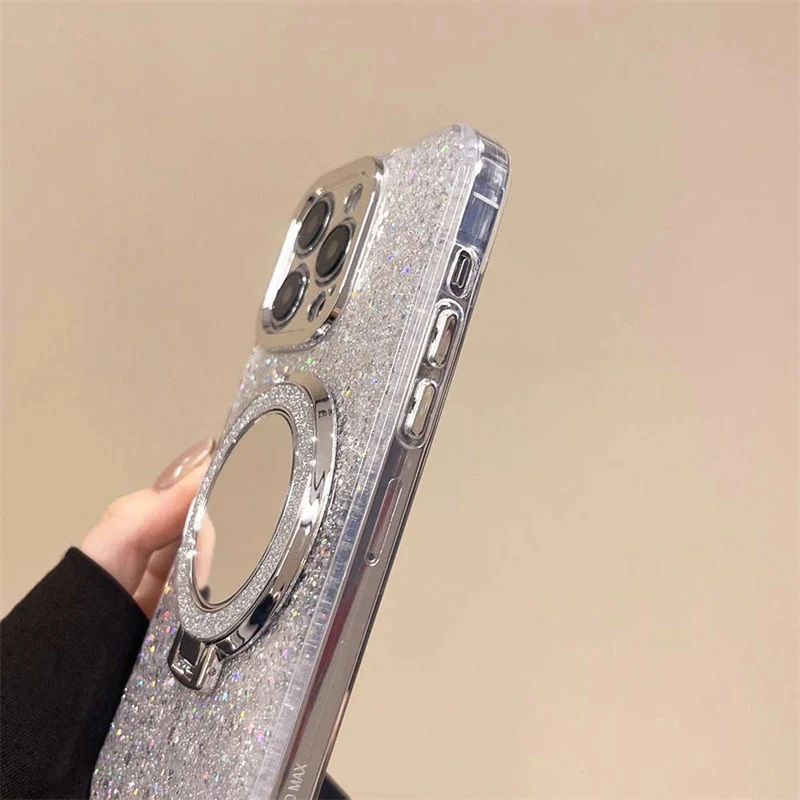 Skanto | Silber Glitzer Spiegel MagSafe