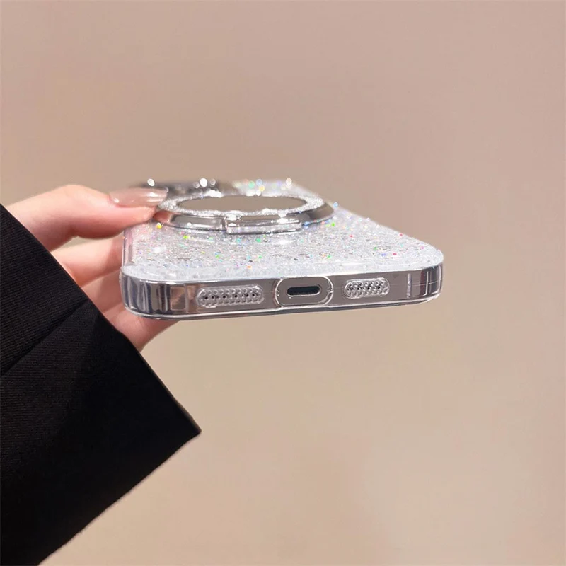 Skanto | Silber Glitzer Spiegel MagSafe